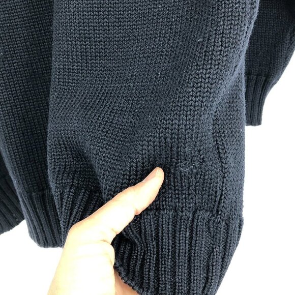 Cappello Black ugly / grandma christmas sweater w/snowflakes &  polar bears M - Picture 10 of 14